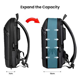 15.6" SLIM Expandable Laptop Backpack 06